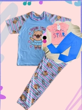 PIJAMAS  PANTALON Y MANGA CORTA INFANTIL