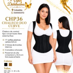 CHALECO LIPOEXTREM 17 VARILLAS SENOS LIBRES